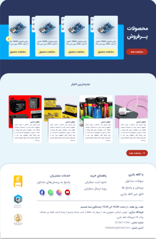 Redesigned storefront · Products & footer